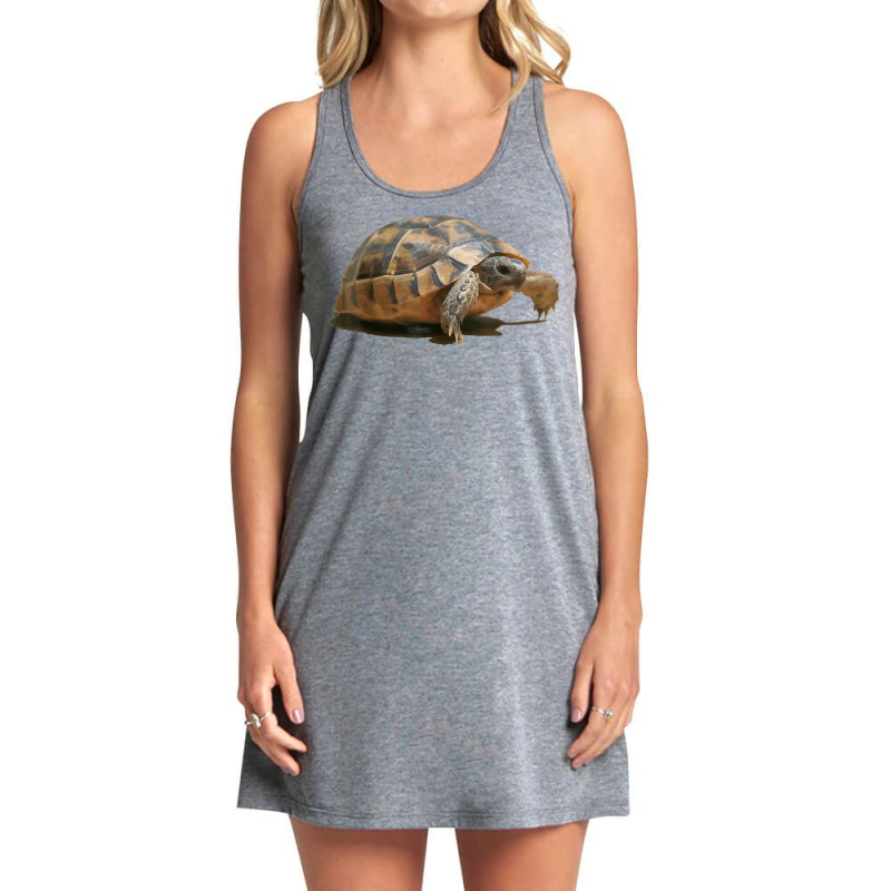 Portrait Of A Young Wild Tortoise Isolated T Shirt Tank Dress by puetzee | Artistshot