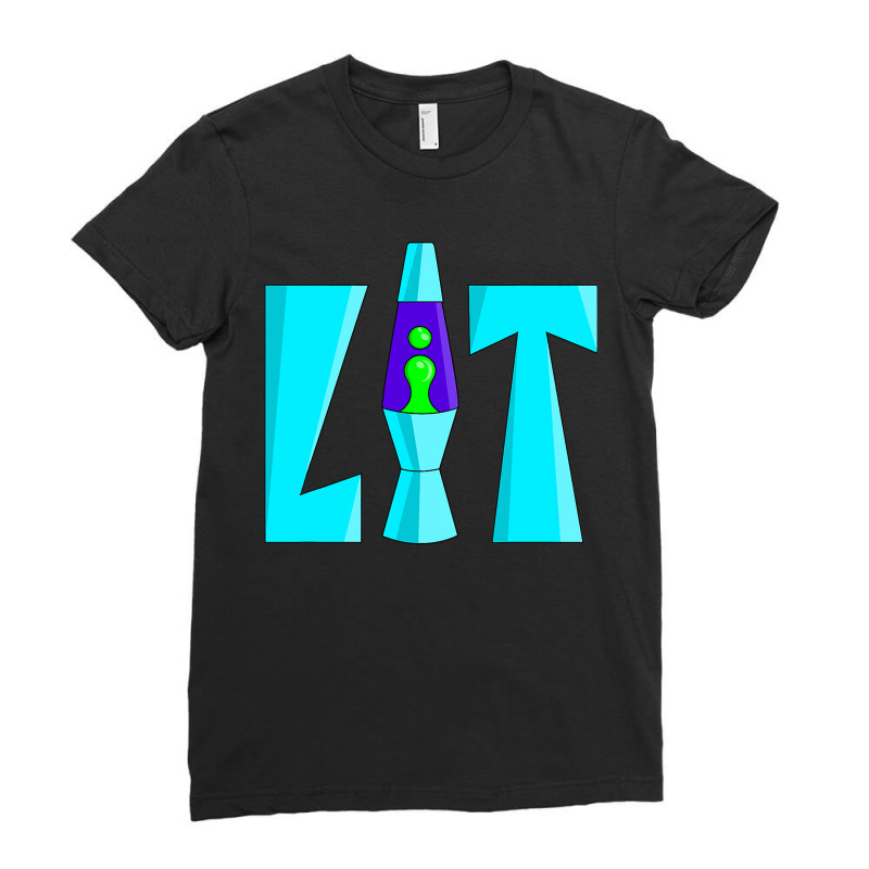 Lit Lava Lamp Drippy Retro 80's 90's Graffiti Ladies Fitted T-Shirt by cm-arts | Artistshot