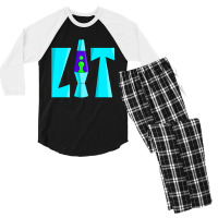 Lit Lava Lamp Drippy Retro 80's 90's Graffiti Men's 3/4 Sleeve Pajama Set | Artistshot