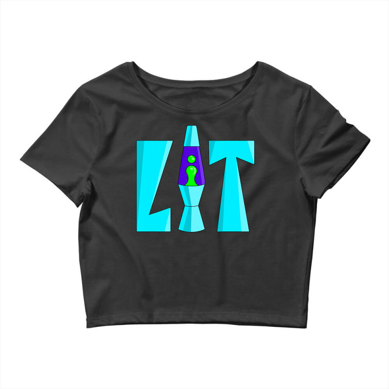 Lit Lava Lamp Drippy Retro 80's 90's Graffiti Crop Top by cm-arts | Artistshot