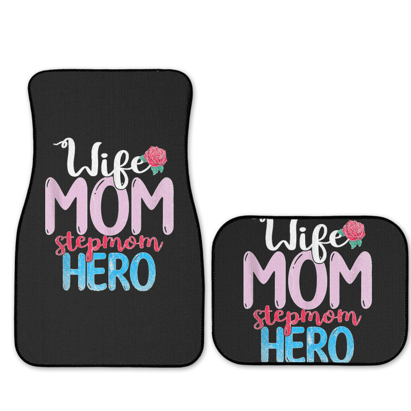 Family Mommy Wife Mom Stepmom Hero Mothers Day Rose Step Mom Tank Top Full Set Car Mats | Artistshot