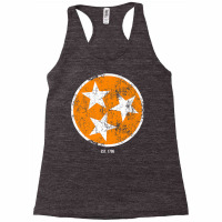 Tennessee Shirt State Flag Orange & White Vintage Est. 1796 Racerback Tank | Artistshot