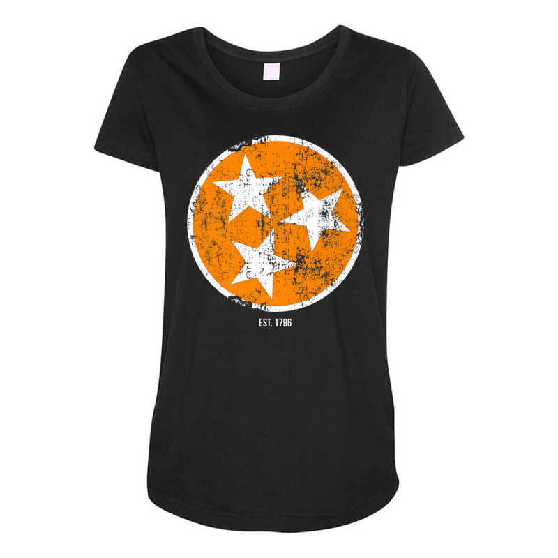 Tennessee Shirt State Flag Orange & White Vintage Est. 1796 Maternity Scoop Neck T-shirt by cm-arts | Artistshot