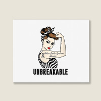 Womens Ehlers Danlos Syndrome Warrior Unbreakable Strong Woman V Neck Landscape Canvas Print | Artistshot