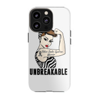 Womens Ehlers Danlos Syndrome Warrior Unbreakable Strong Woman V Neck Iphone 13 Pro Case | Artistshot