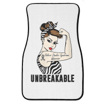 Womens Ehlers Danlos Syndrome Warrior Unbreakable Strong Woman V Neck Front Car Mat | Artistshot