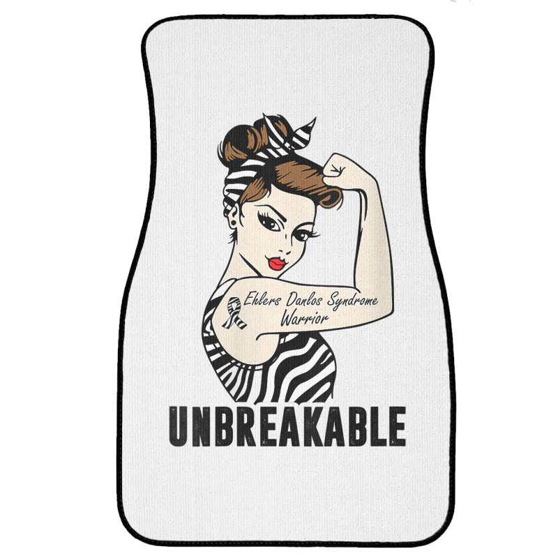 Womens Ehlers Danlos Syndrome Warrior Unbreakable Strong Woman V Neck Front Car Mat | Artistshot