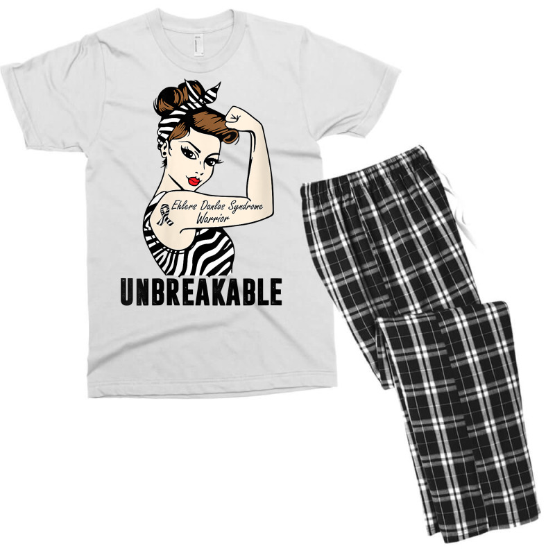 Womens Ehlers Danlos Syndrome Warrior Unbreakable Strong Woman V Neck Men's T-shirt Pajama Set | Artistshot