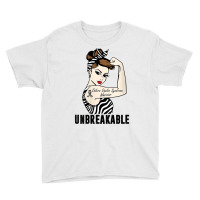 Womens Ehlers Danlos Syndrome Warrior Unbreakable Strong Woman V Neck Youth Tee | Artistshot