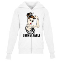 Womens Ehlers Danlos Syndrome Warrior Unbreakable Strong Woman V Neck Youth Zipper Hoodie | Artistshot