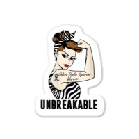 Womens Ehlers Danlos Syndrome Warrior Unbreakable Strong Woman V Neck Sticker | Artistshot