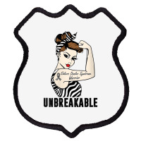 Womens Ehlers Danlos Syndrome Warrior Unbreakable Strong Woman V Neck Shield Patch | Artistshot