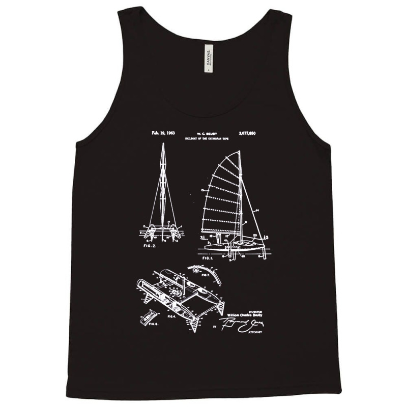 Catamaran Sailboat Patent, Catamaran, Sailboat Patent, Catamaran Sailb Tank Top by SHOPPERTHIT | Artistshot