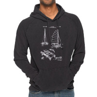 Catamaran Sailboat Patent, Catamaran, Sailboat Patent, Catamaran Sailb Vintage Hoodie | Artistshot