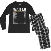 Waiter Job Design Daily Value Funny Waiter Men's Long Sleeve Pajama Set | Artistshot