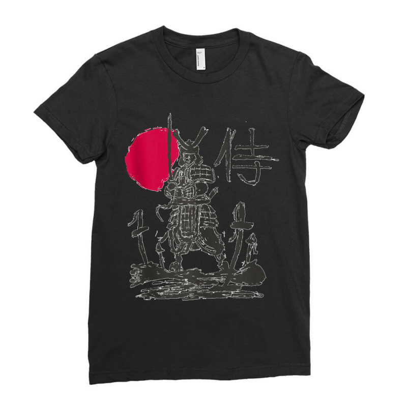 Samurai Warrior Japanese Kanji Japan Tank Top Ladies Fitted T-Shirt by KarinCeleste | Artistshot