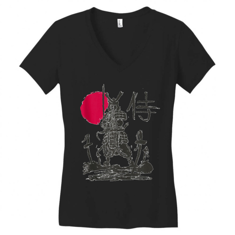 Samurai Warrior Japanese Kanji Japan Tank Top Women's V-Neck T-Shirt by KarinCeleste | Artistshot