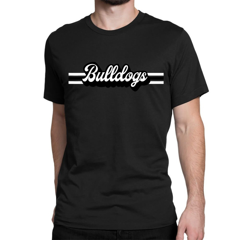 Retro Bulldogs Mascot, Unisex School Spirit, Bulldog Sports T-Shirt