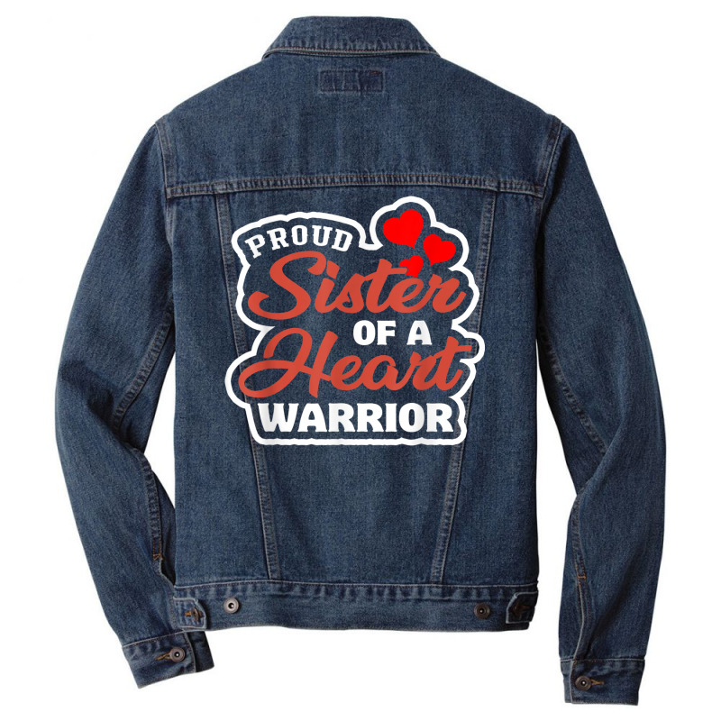 Woman Injury Mother Girl Patient Heart Warrior Chd Awareness Men Denim Jacket | Artistshot