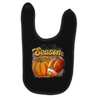 Tis The Season Leopard Pumpkin Football Autumn Thanksgiving Baby Bibs | Artistshot