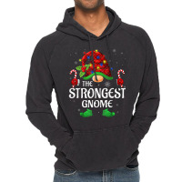 Strongest Gnome Buffalo Red Plaid Matching Family Christmas Vintage Hoodie | Artistshot