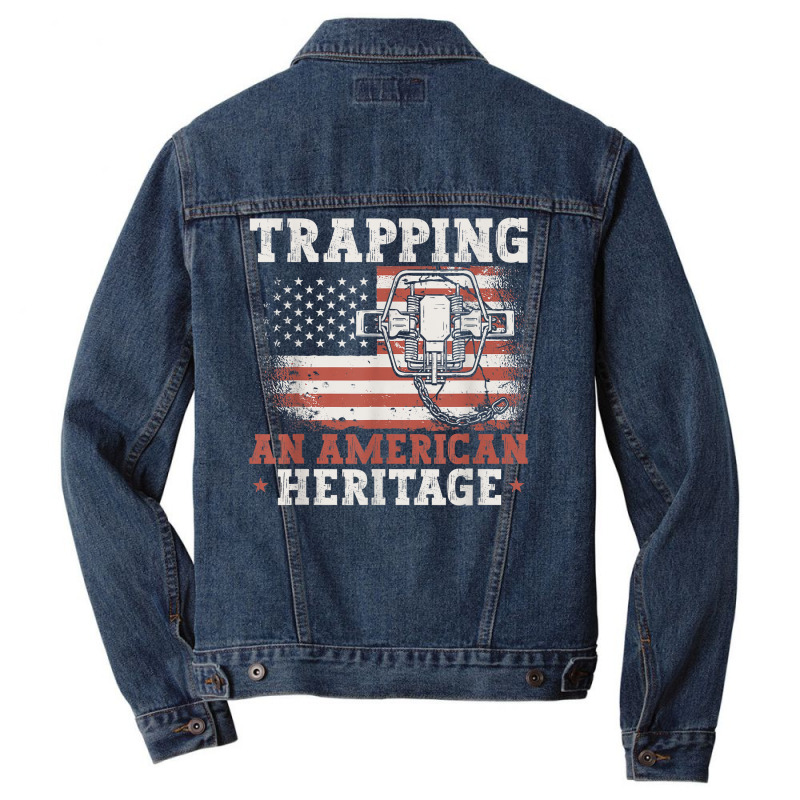 Trapping An American Heritage Trap Hunting Trapper Men Denim Jacket | Artistshot