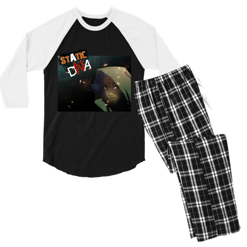 Static Dna T Design Men's 3/4 Sleeve Pajama Set | Artistshot