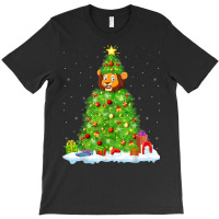 Xmas Decorations Lights Santa Lion Christmas Tree T-shirt | Artistshot