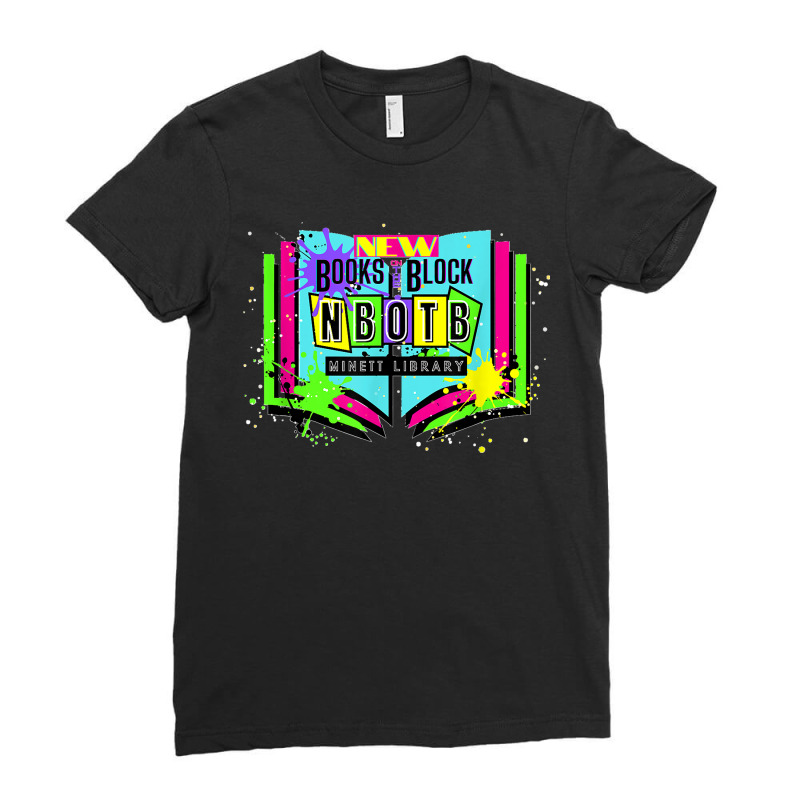 Minett Library Books Block Ladies Fitted T-Shirt by CesarEmmanuelNavarrete | Artistshot