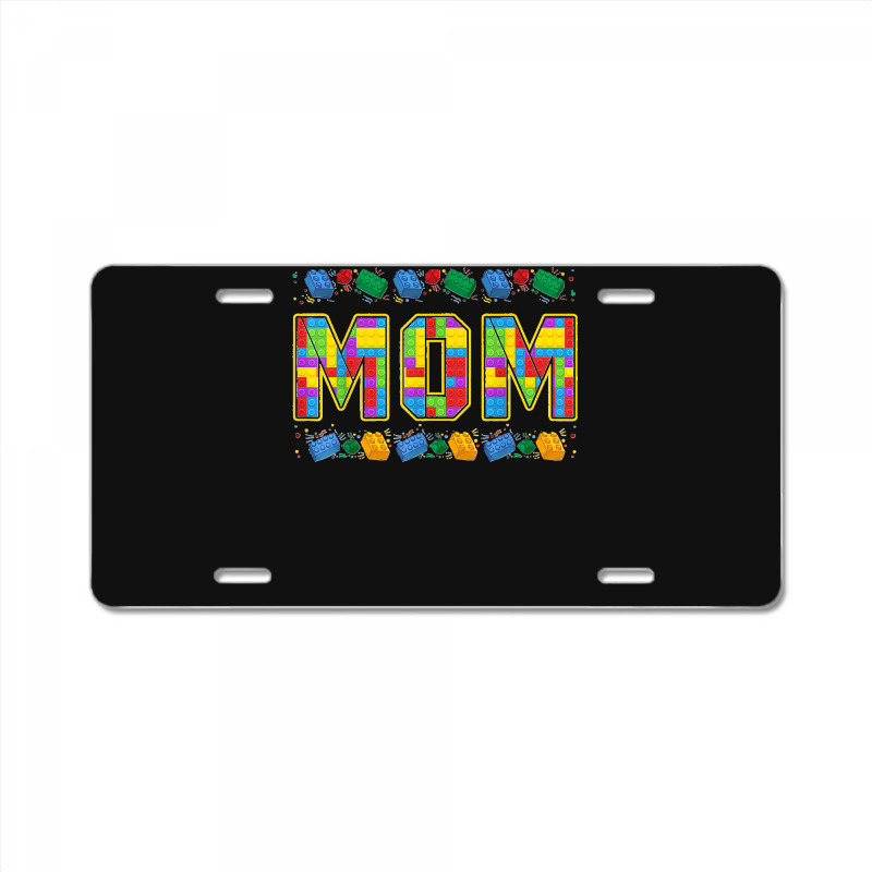 Mom Brick Builder Funny Blocks Master Builder License Plate | Artistshot