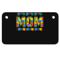 Mom Brick Builder Funny Blocks Master Builder Motorcycle License Plate | Artistshot