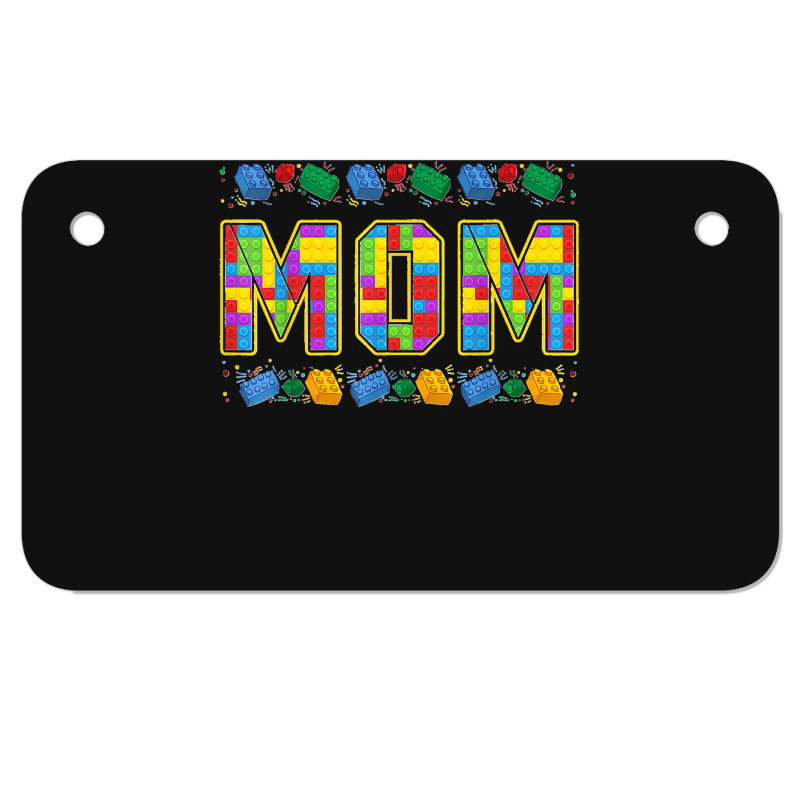 Mom Brick Builder Funny Blocks Master Builder Motorcycle License Plate | Artistshot