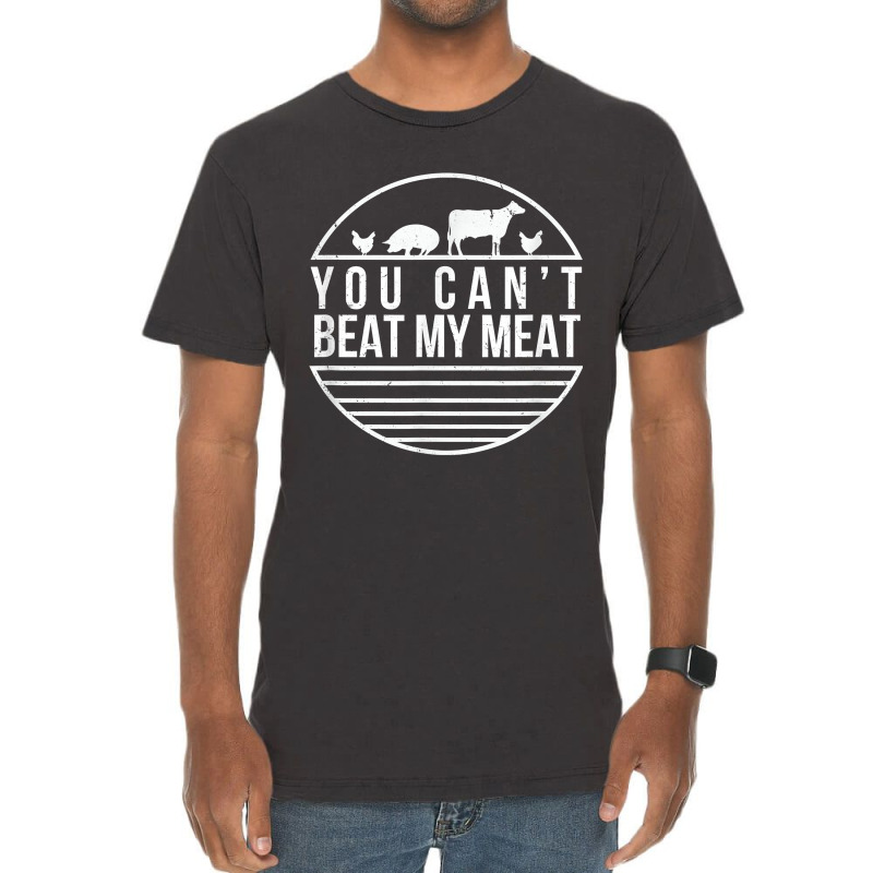 You Can_t Beat My Meat Funny Bbq Grilling Smoking Vintage T-shirt | Artistshot