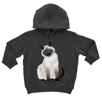 Siamese Cat With Blue Eyes Toddler Hoodie | Artistshot