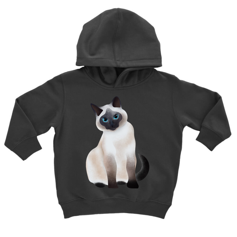 Siamese Cat With Blue Eyes Toddler Hoodie | Artistshot