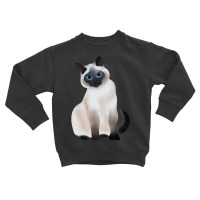 Siamese Cat With Blue Eyes Toddler Sweatshirt | Artistshot