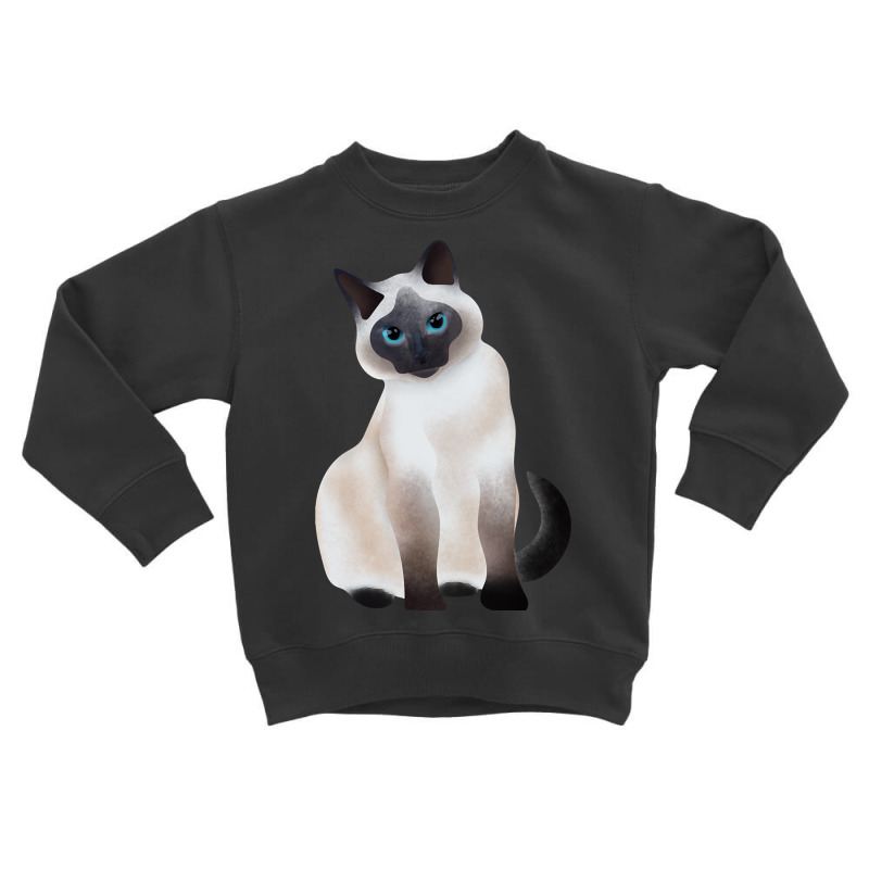 Siamese Cat With Blue Eyes Toddler Sweatshirt | Artistshot