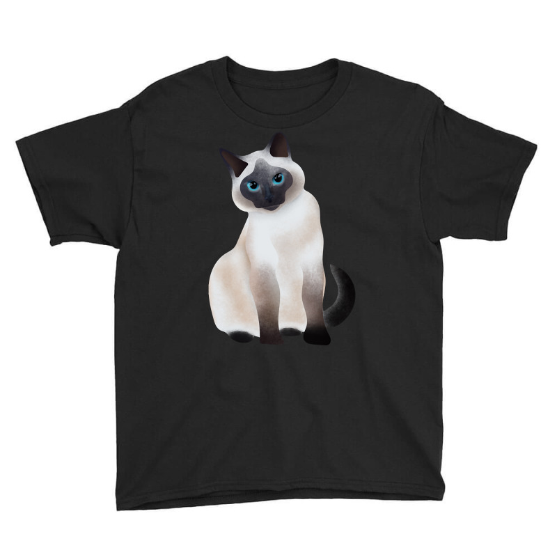 Siamese Cat With Blue Eyes Youth Tee | Artistshot