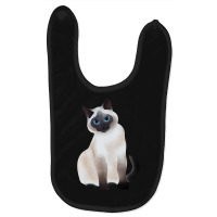 Siamese Cat With Blue Eyes Baby Bibs | Artistshot