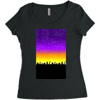 Sunset Over The Cemetery Women's Triblend Scoop T-shirt | Artistshot