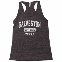 Galveston Texas Tx Vintage Established Sports Design T Shirt Racerback Tank | Artistshot