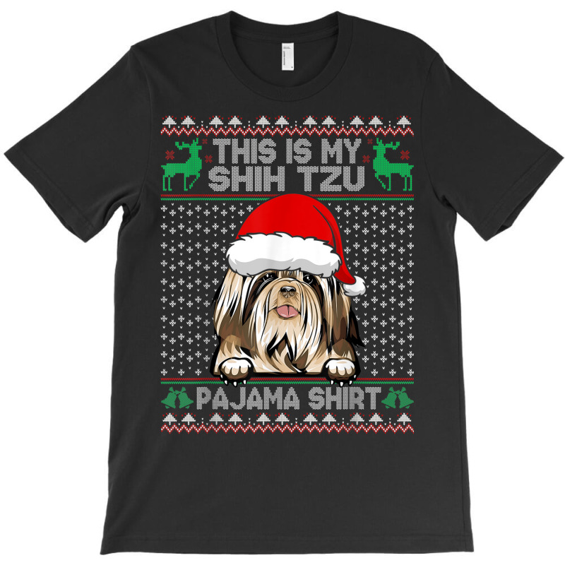 This Is My Christmas Pajama Shirt Shih Tzu Santa T-shirt | Artistshot