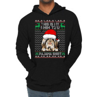 This Is My Christmas Pajama Shirt Shih Tzu Santa Lightweight Hoodie | Artistshot