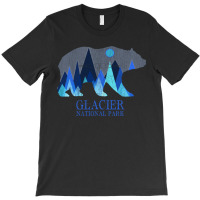 Retro Glacier Grizzly Bear Glacier National Park T-shirt | Artistshot