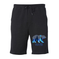 Retro Glacier Grizzly Bear Glacier National Park Fleece Short | Artistshot