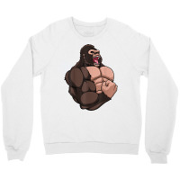 Gym Gorilla Muscular Trainer Bulking Building Ape Work Out T Shirt Crewneck Sweatshirt | Artistshot