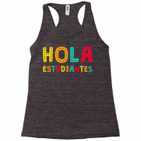 Maestra Bilingual Regalos Spanish Teacher Hola Estudiantes Long Sleeve Racerback Tank | Artistshot