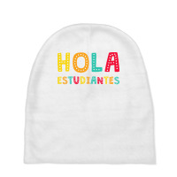 Maestra Bilingual Regalos Spanish Teacher Hola Estudiantes Long Sleeve Baby Beanies | Artistshot