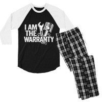 I Am The Warranty Race Car Parts Repair Guy Funny Mechanic Sweatshirt Men's 3/4 Sleeve Pajama Set | Artistshot