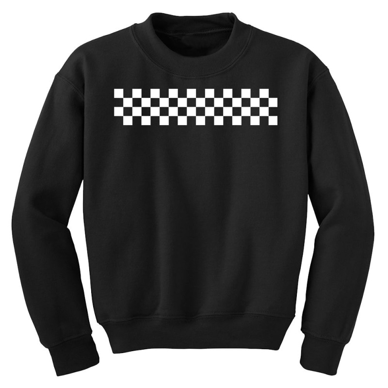 Car Racing Checkered Finish Line Flag Automobile Motor Race Sweatshirt Youth Sweatshirt by cm-arts | Artistshot